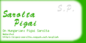 sarolta pigai business card